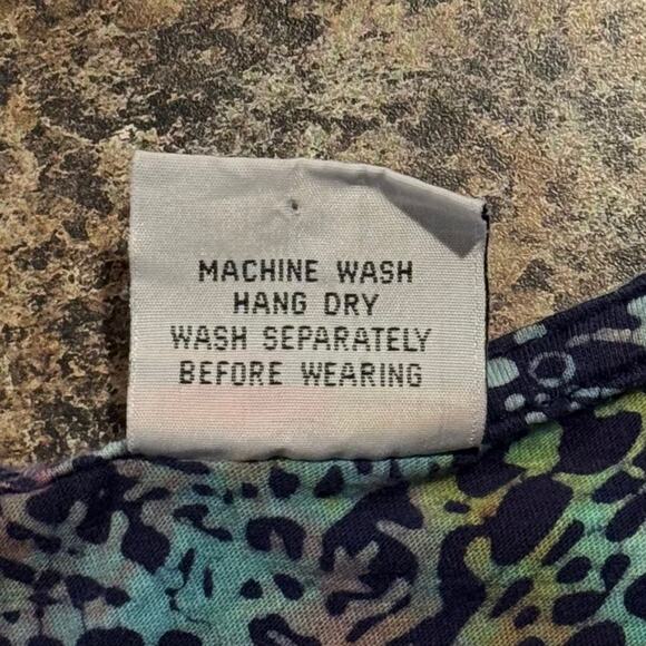 Rum Reggae Dress Starfish Y2K Beachy Mermaid Rainbow Festival Colorful Medium - Picture 3 of 5